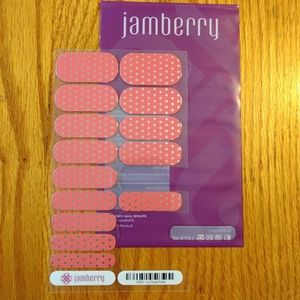 Jamberry Nail Wraps in Icy Rose Polka